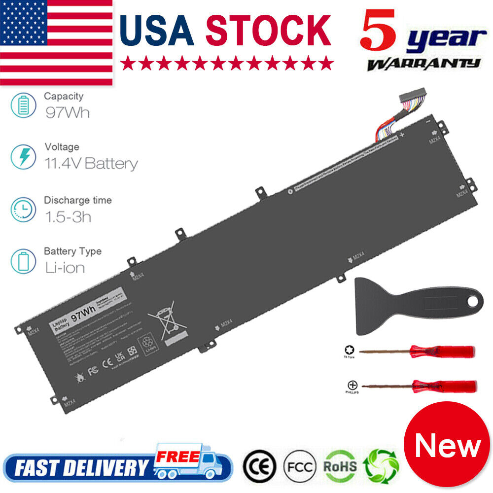 Type 6GTPY Battery 97Wh Replacement Battery for Dell XPS 15 9550 9560 9570 7590