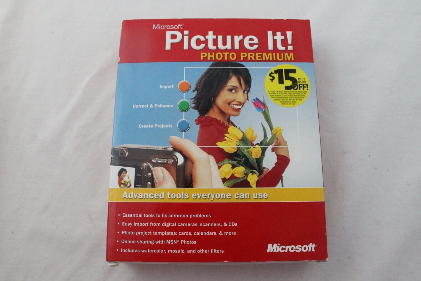 Microsoft Picture It Photo Premium Version 7.0 For Windows XP 2000 ME 98 NEW