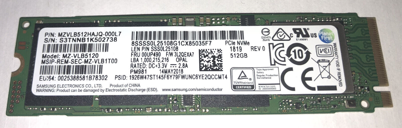 NEW SAMSUNG 512GB MZ-VLB5120 SSD M.2 NVMe MZVLB512HAJQ-000L7 – Guaranteed