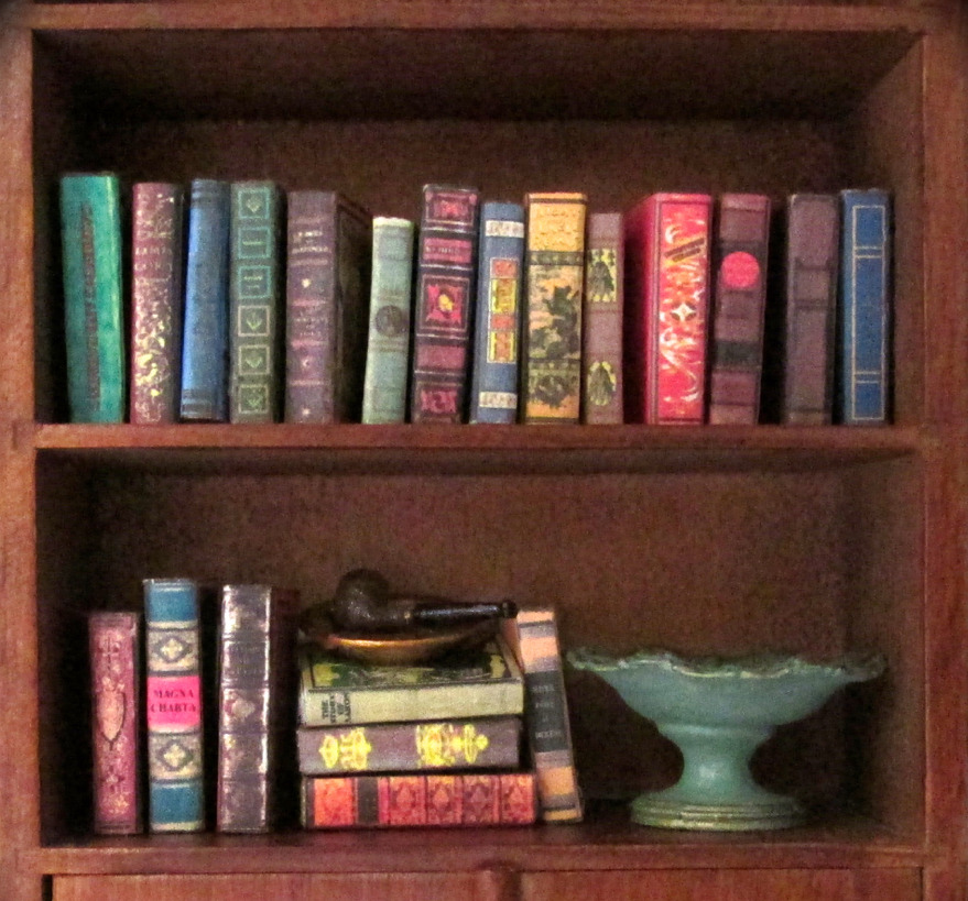 21 VINTAGE STYLE Miniature Books Dollhouse 1:12 Scale Fill Bookshelf PROP Books