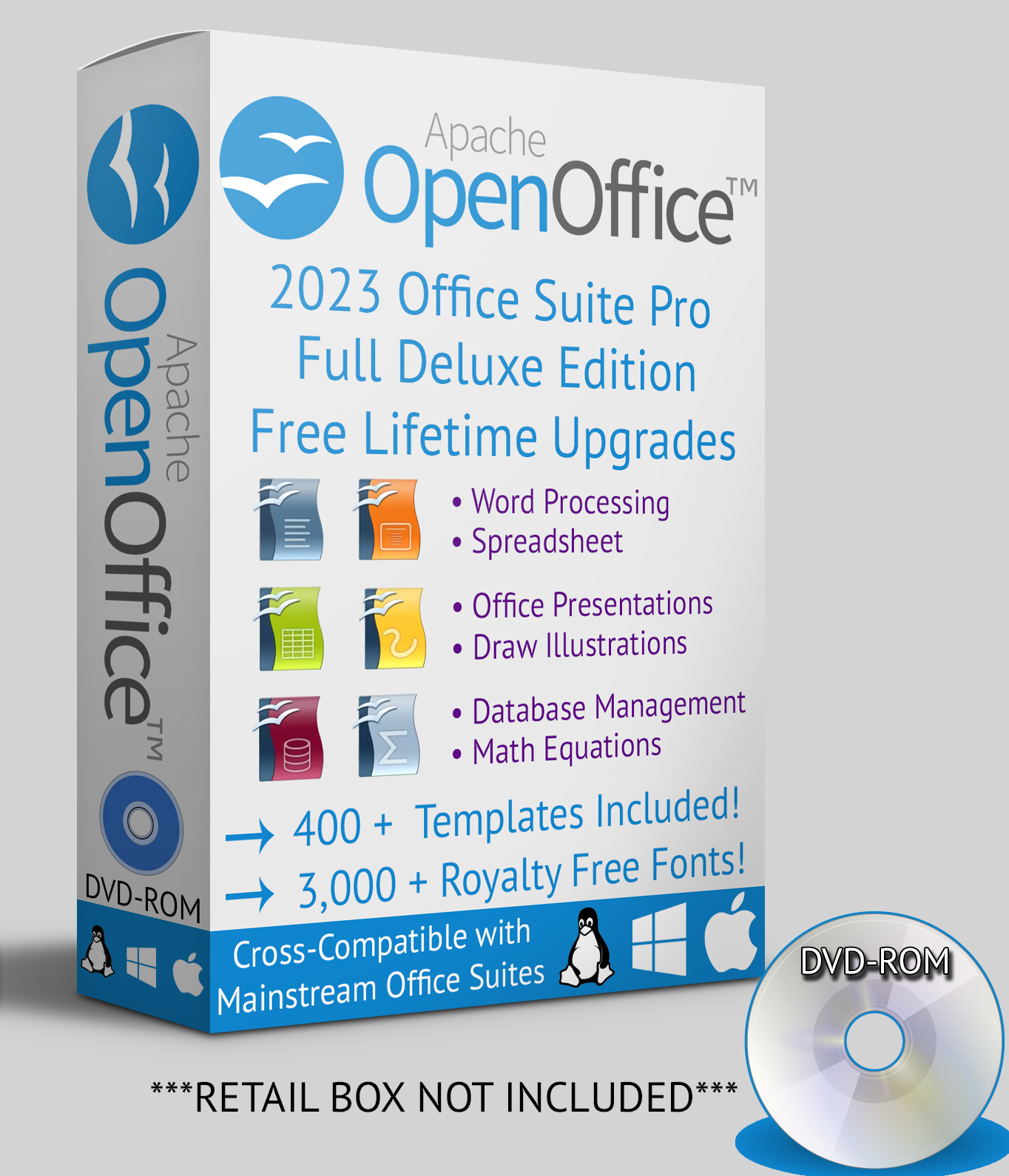 Open Office Deluxe Edition Suite 2023 4.1.15 Windows macOS Linux OpenOffice