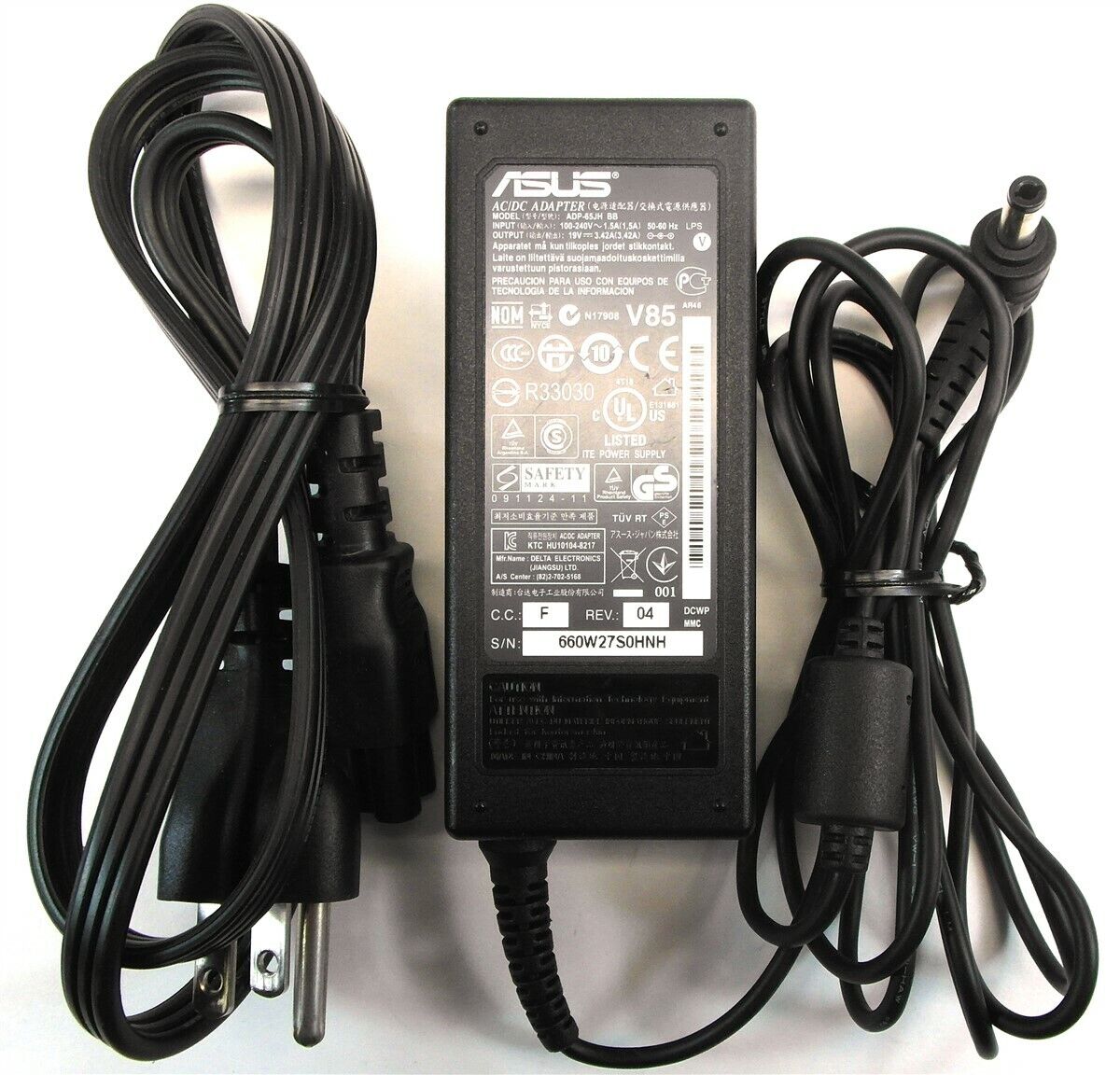 Genuine Asus Laptop Charger AC Adapter Power Supply ADP-65JH BB 19V 3.42A 65W 