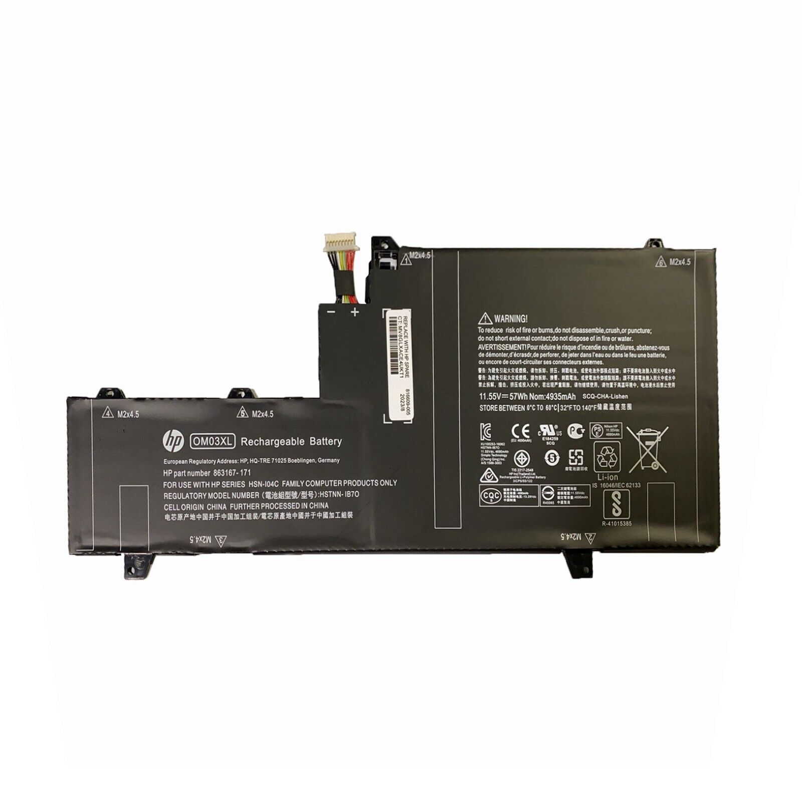 NEW Genuine OM03XL Battery For HP EliteBook X360 1030 G2 HSTNN-IB70 863280-855