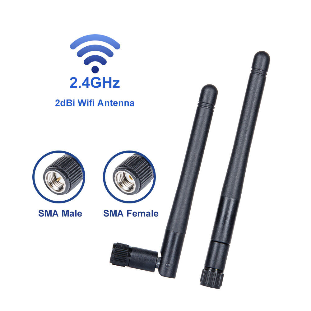 50pcs Dual Band WiFi Antenna 2.4GHz 5GHz 2dBi RP-SMA For Wireless LAN Router New