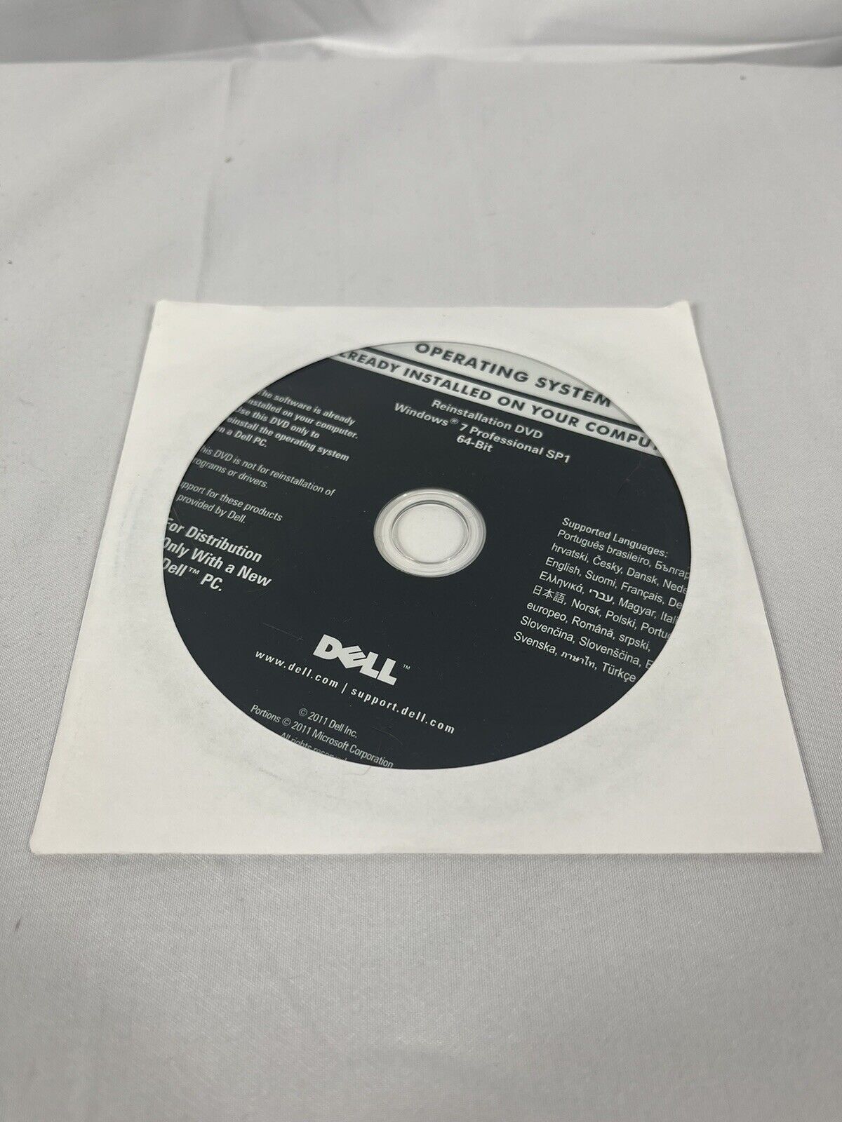 Dell Windows 7 Professional Reinstallation DVD 64-bit Operating System OKJXYD 