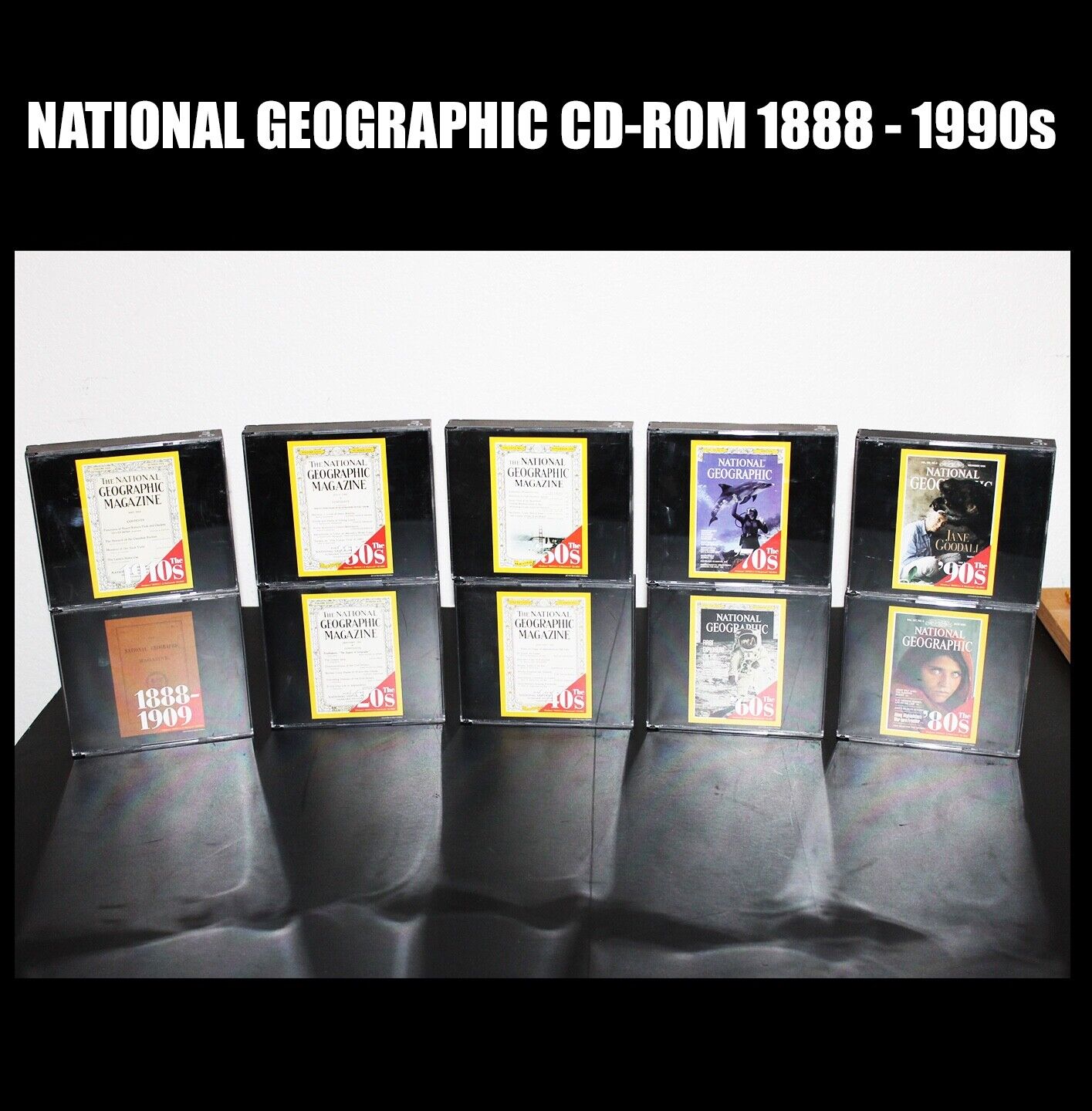 NATIONAL GEOGRAPHIC MAGAZINE Lot of 31 PC CD-ROM\'s-1888-1909 & 10\'s thru 90\'s