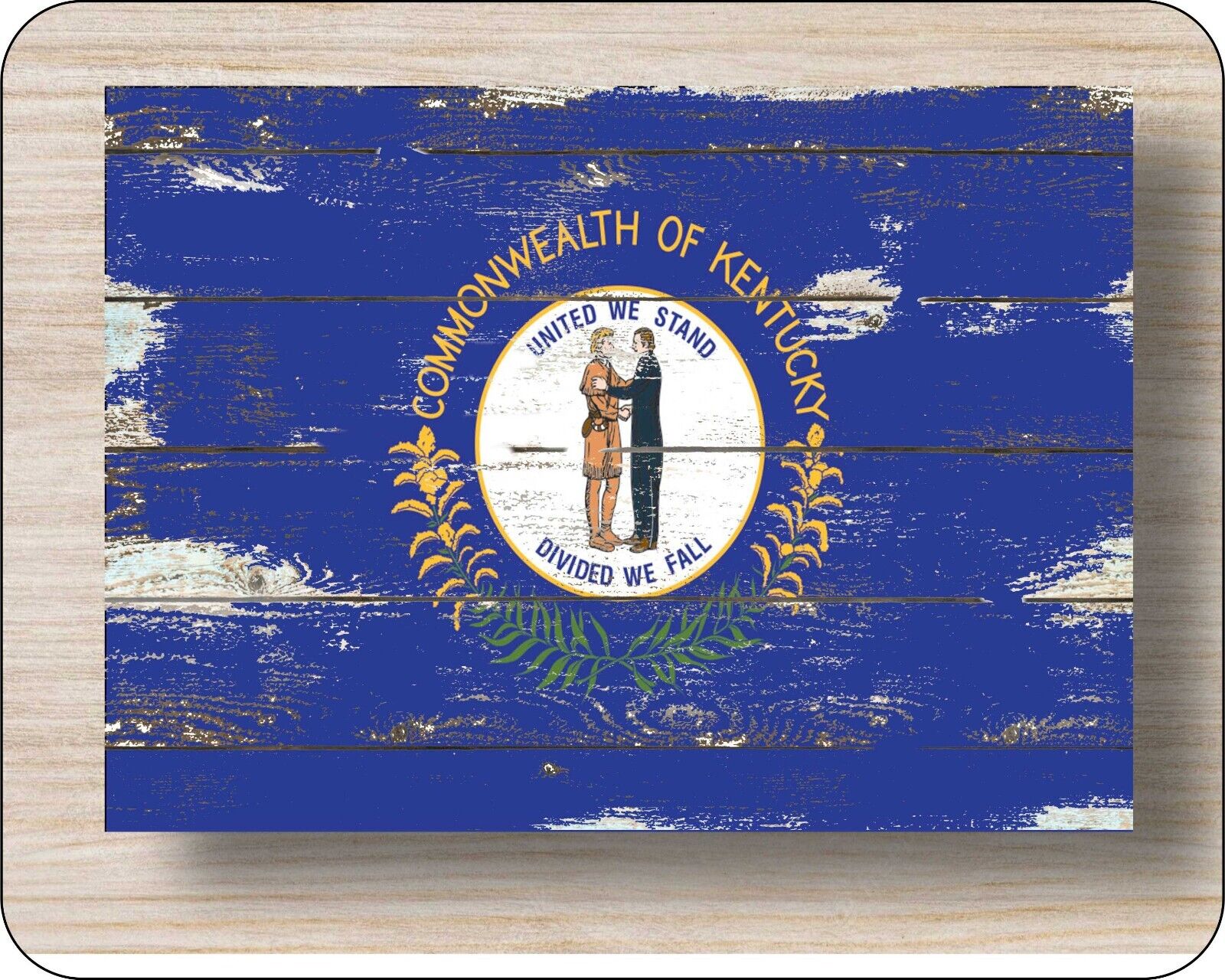 State Flag Of Kentucky Mousepad 7 x 9  Distressed Art Photo mouse pad