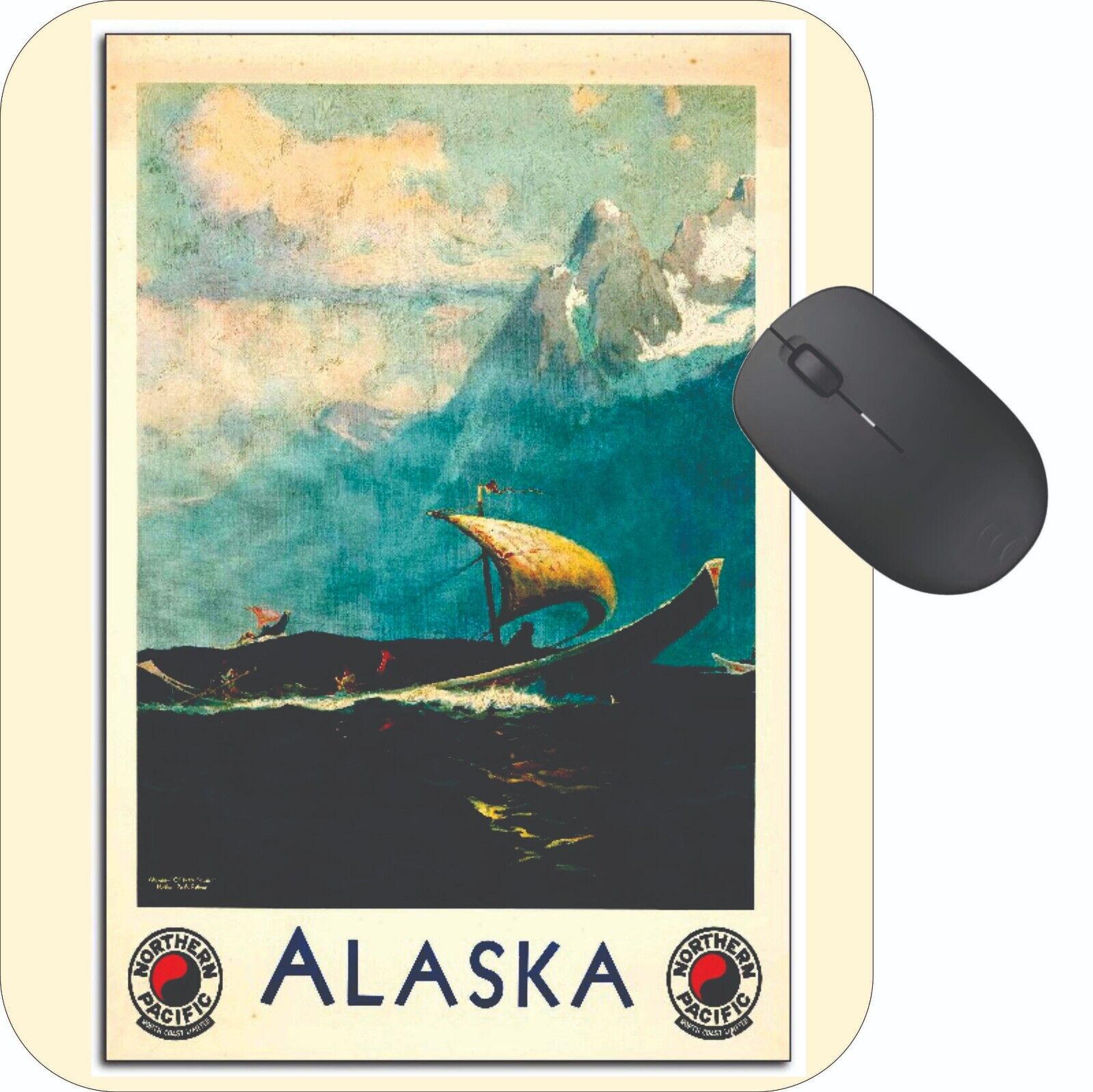 Alaska Mouse Pad Stunning Photos Travel Poster Art Vintage Retro 1930s