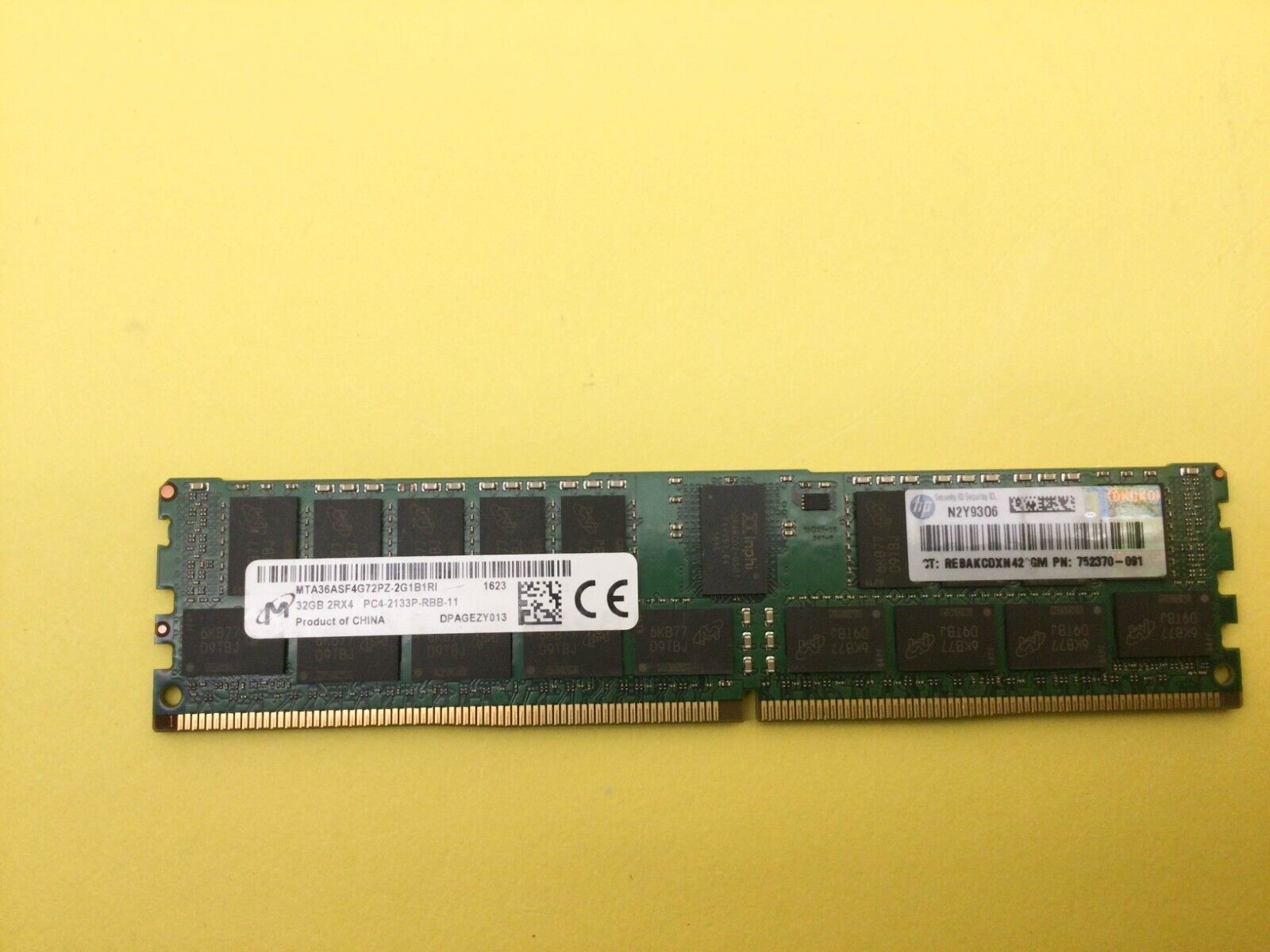 HP 752370-091 32GB (1X32GB) 2RX4 PC4-2133P DDR4 Server Memory 728629-B21