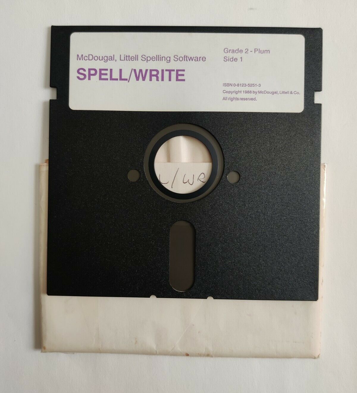 McDougal Littell Spelling Spell/Write Apple II 1988 Floppy Disk 5.25 Grade 2