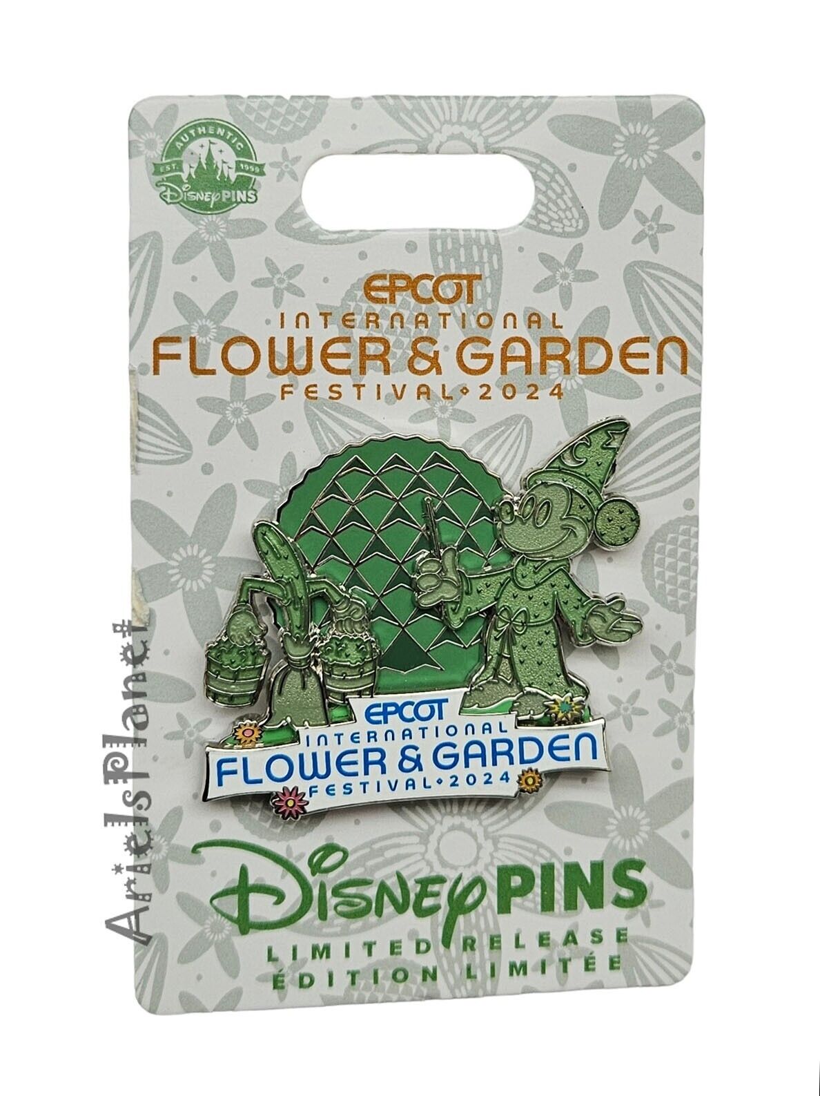 2024 Disney Flower & Garden Festival Sorcerer Mickey Mouse Topiary Limited Pin