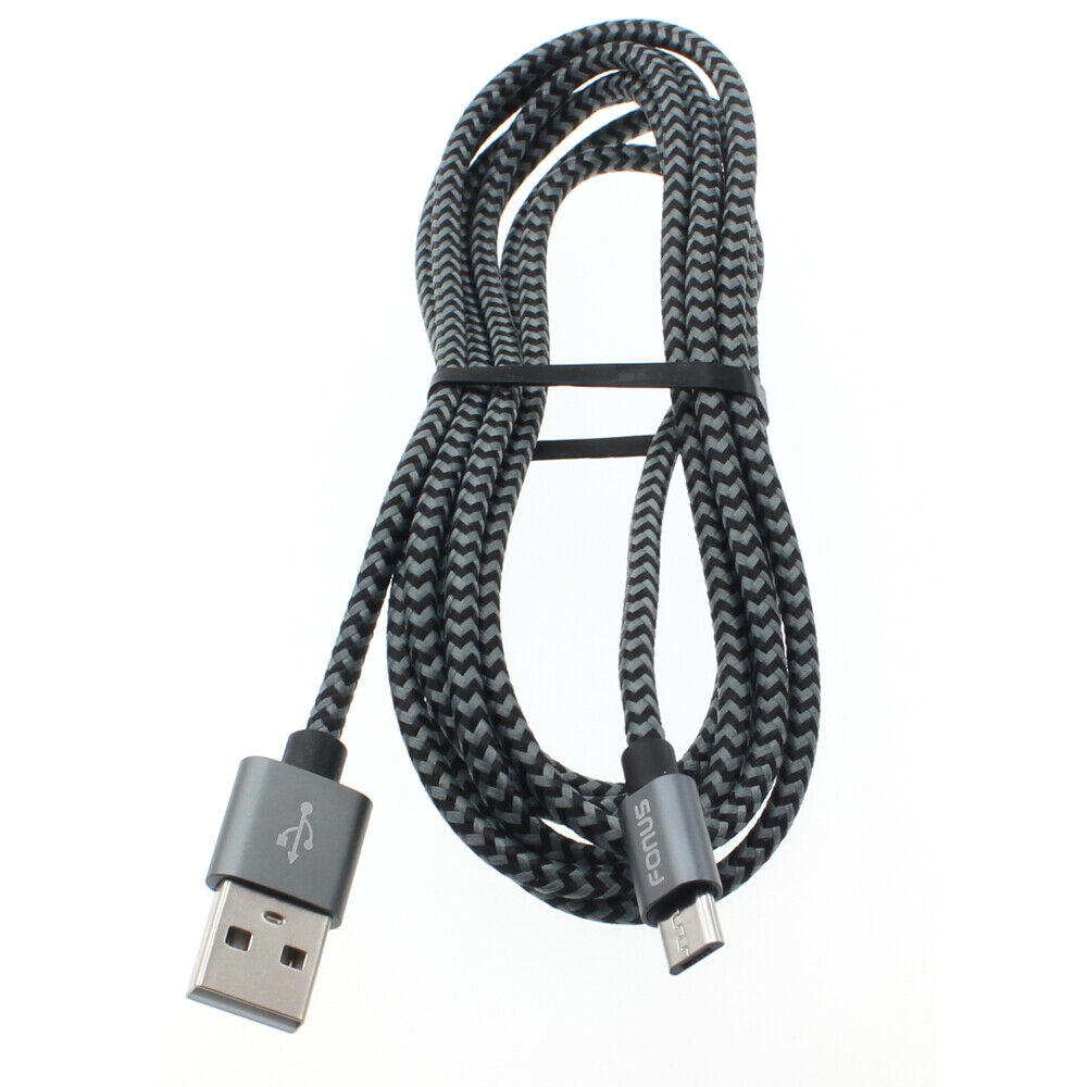 6FT LONG MICRO USB CABLE FAST CHARGE POWER CORD WIRE BRAIDED For PHONE & TABLETS