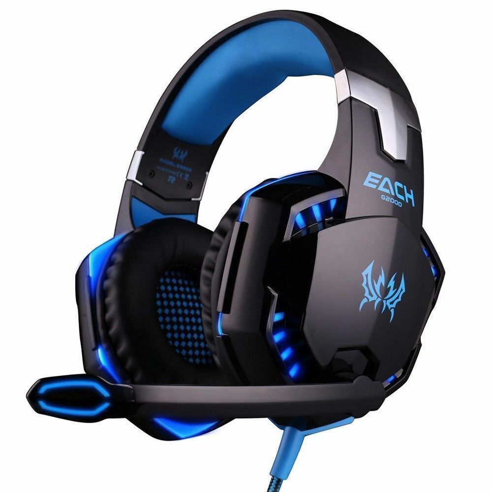 3.5mm Gaming Headset Mic LED Headphone Stereo Bass Surround For PC Xbox One PS4
