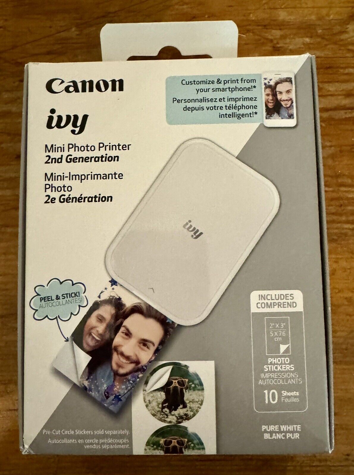 Canon IVY 2 Mini Photo Printer 2nd Generation Pure White New