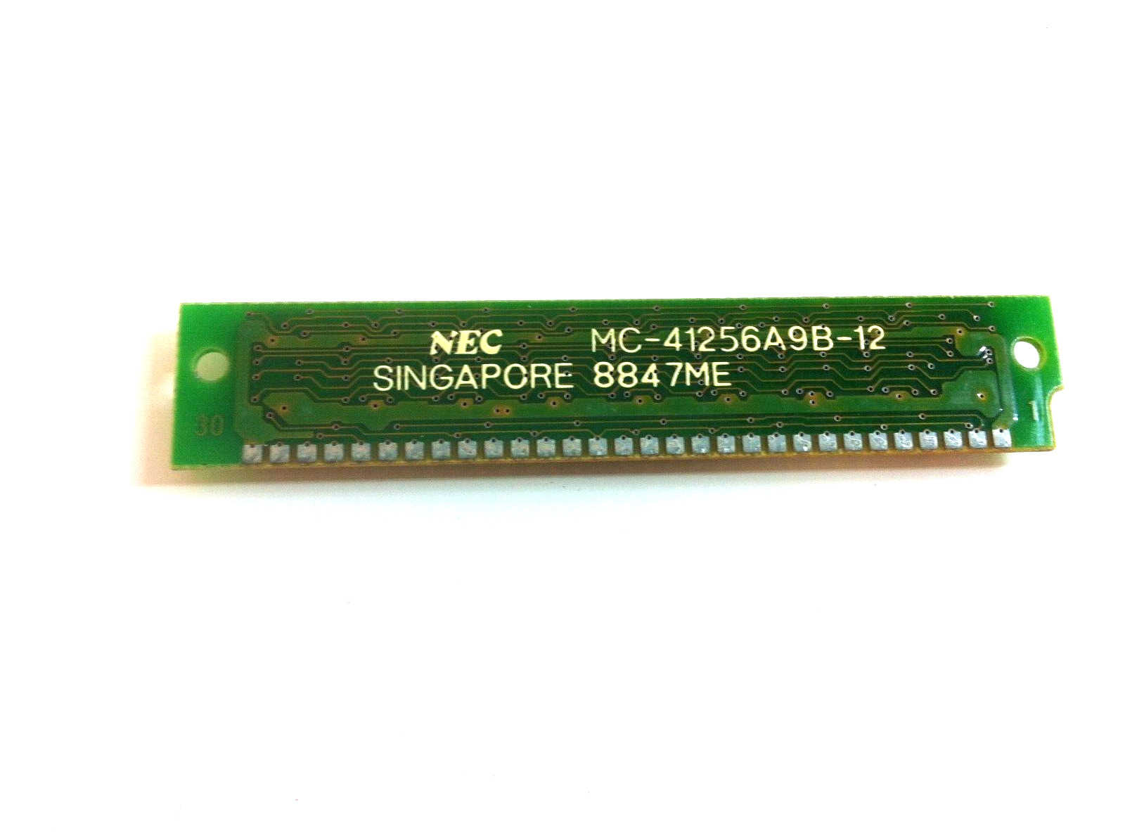 Genuine Vintage NEC MC-41256A9B-12 30PIN SIMM W/ Parity DRAM MODULE 8847ME - 222
