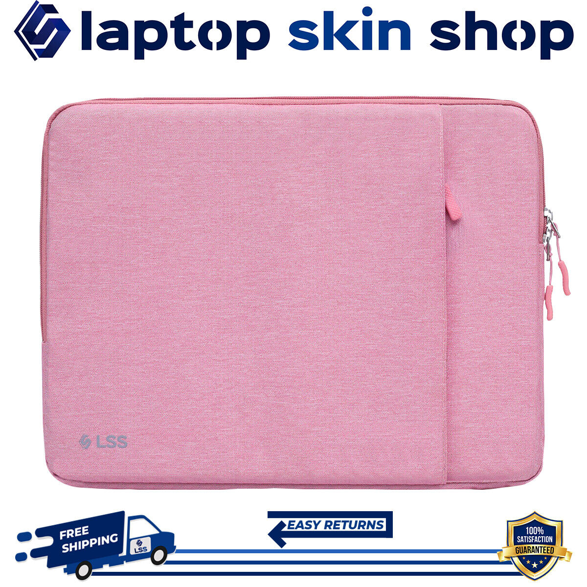 Laptop Sleeve Case Carry Bag Protective Shockproof Handbag 13-13.5 Inch Pink