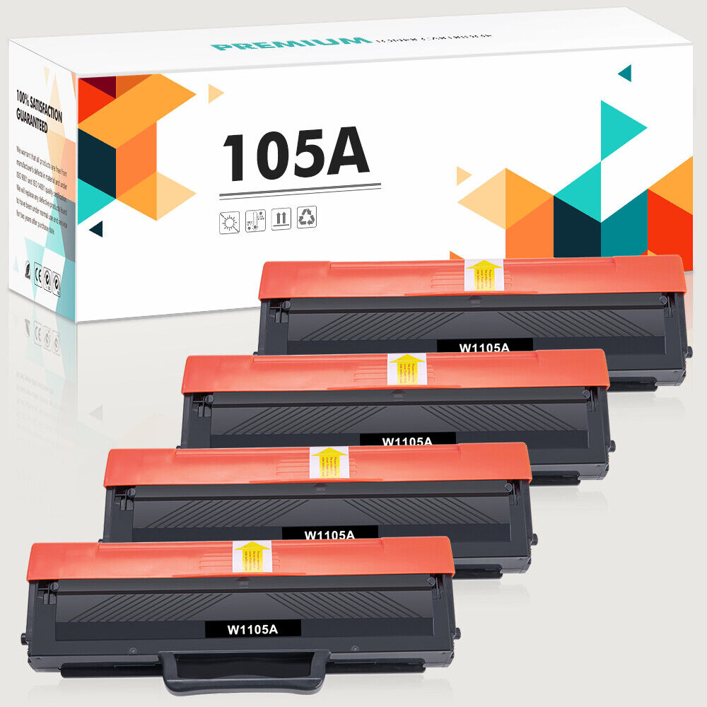 1-4PK W1105A Toner Cartridge Compatible with HP Laser MFP 135a 135w 107a Printer