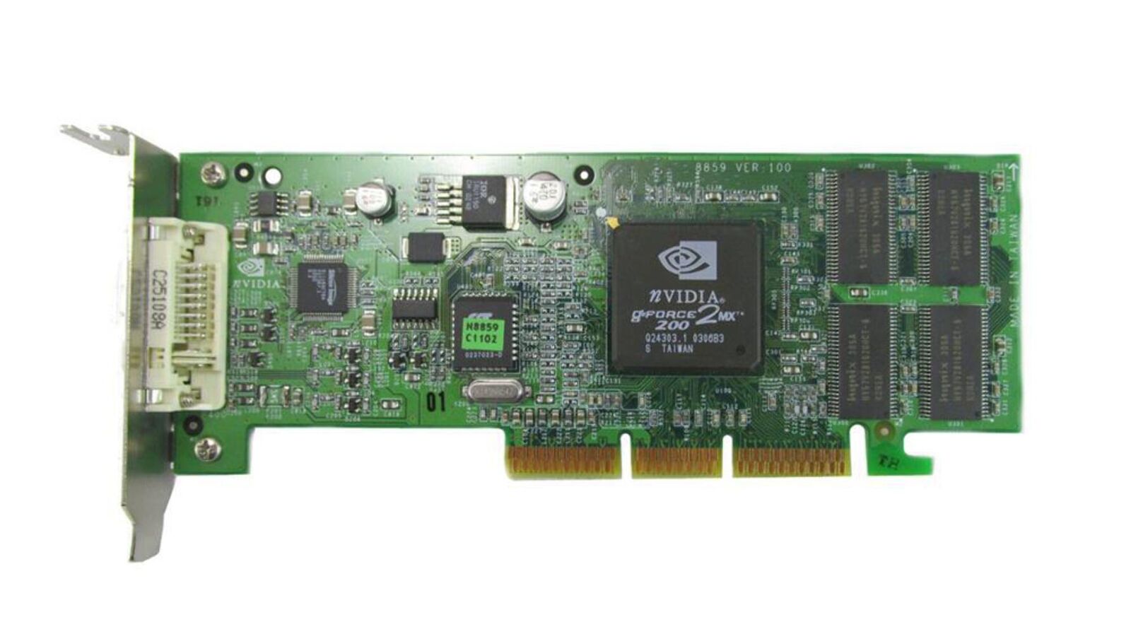 HP Nvidia GeForce2 MX200 64MB (DVI-1) AGP Video Graphics Card