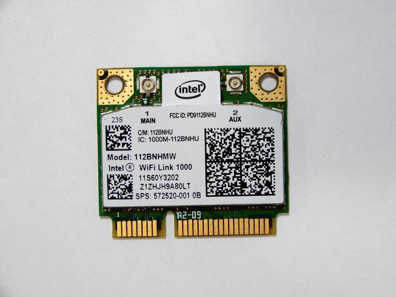 Intel Centrino WiFi Link Wireless-N 1000 (112BNHMW) 802.11b/g/n PCIe Half
