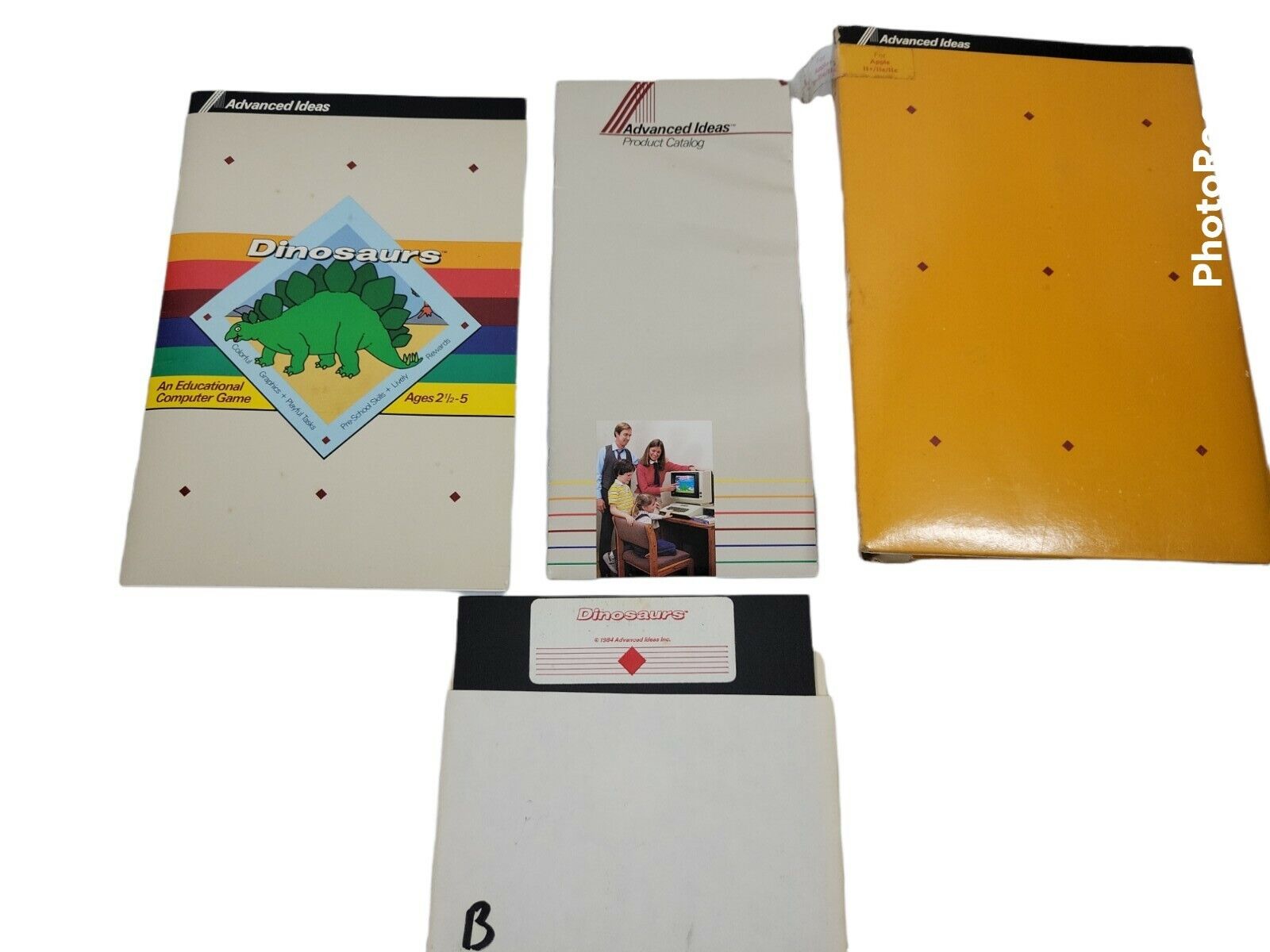 Vintage 1984 Apple II Dinosaurs Educational Computer Game for Kids 5.25 Floppy