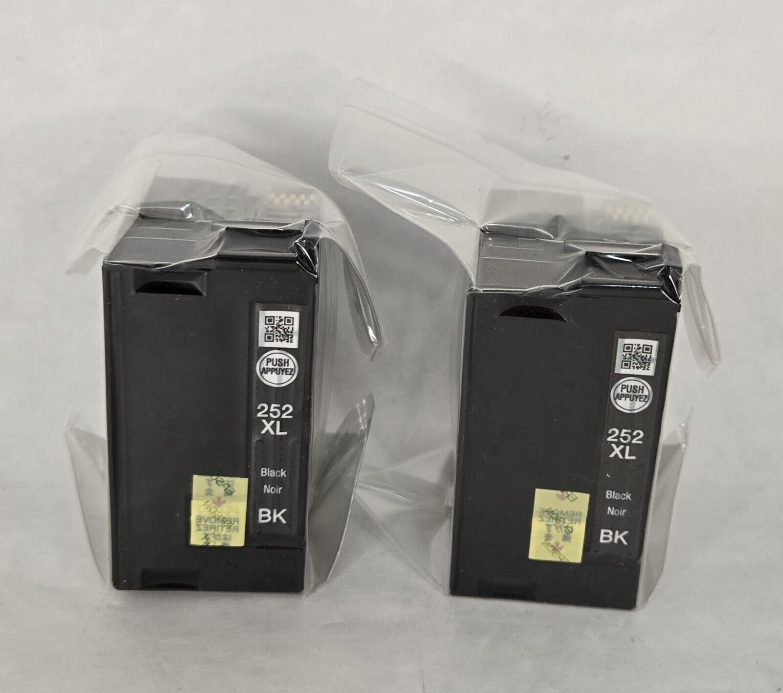 Lot Of 2 Genuine Epson 252XL High Capacity Black Ink Cartridge T252XL120 