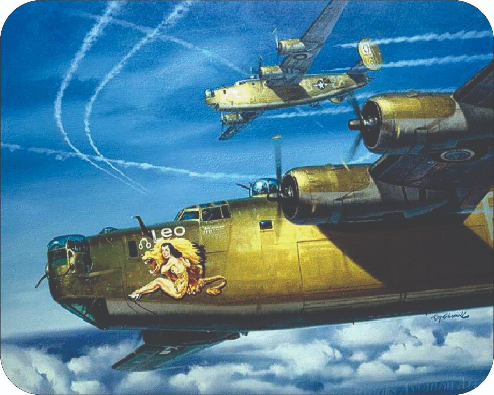 WWii Airplanes The B24 Mouse Pads Mousepads Fighting Fortrace