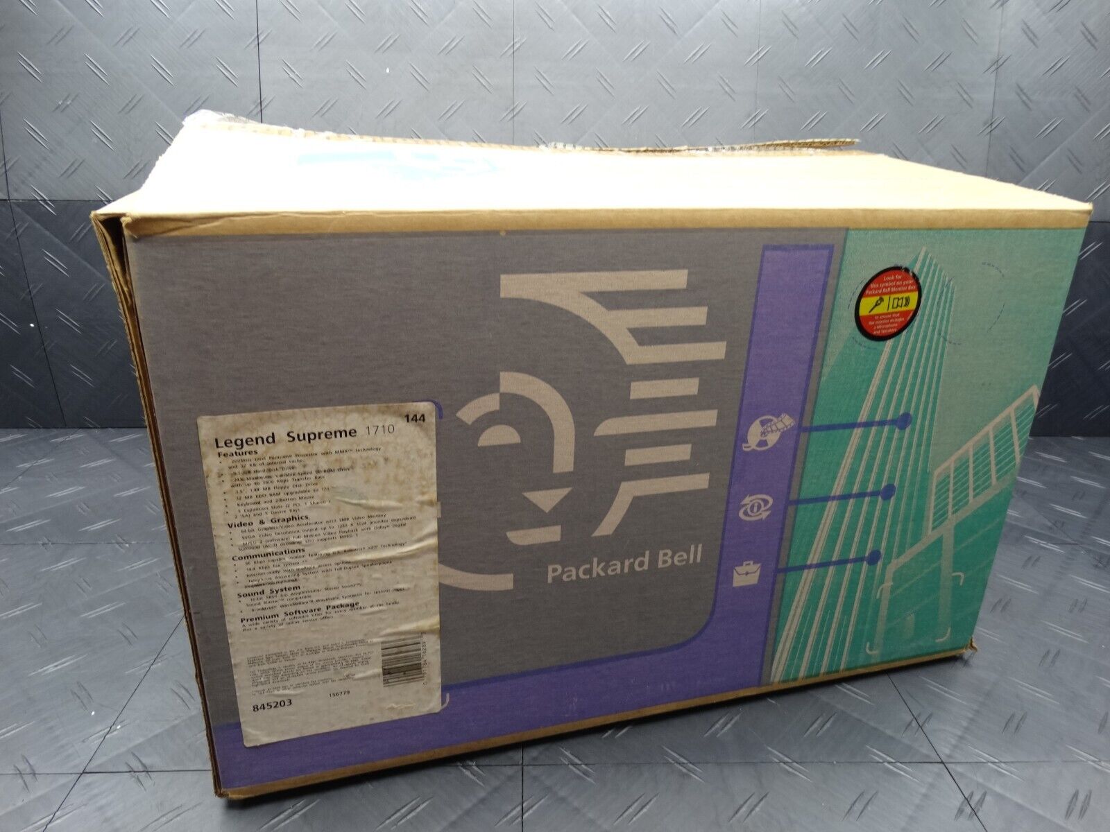 Packard Bell Rare Legend Supreme 1710 Retro Mainframe Advertising Clips Box Only