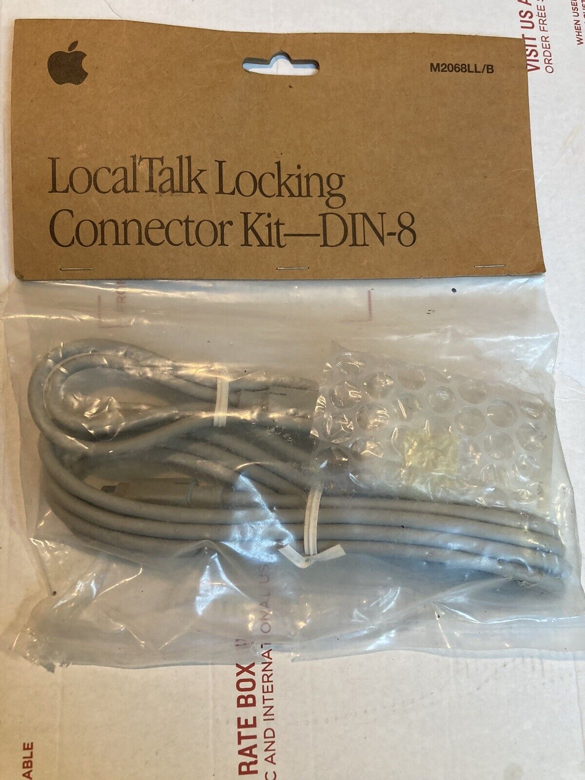 New Apple Macintosh LocalTalk Locking Connector Kit - DIN-8 M2068LL/B Vintage