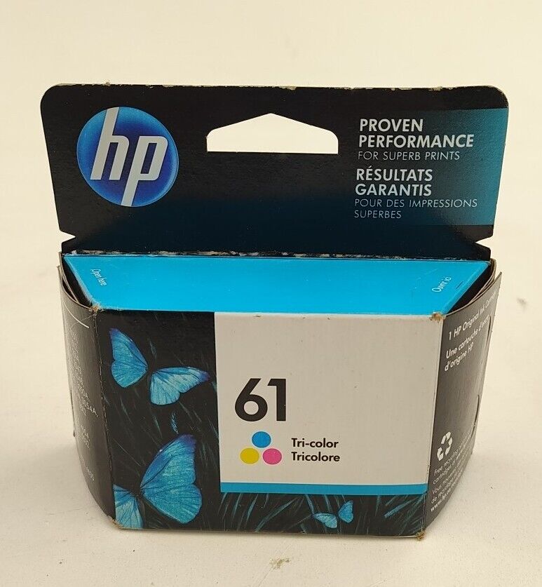 NEW Genuine HP 61 Tri-Color Ink Cartridge CH562WN OEM Sealed Exp Sep 2021
