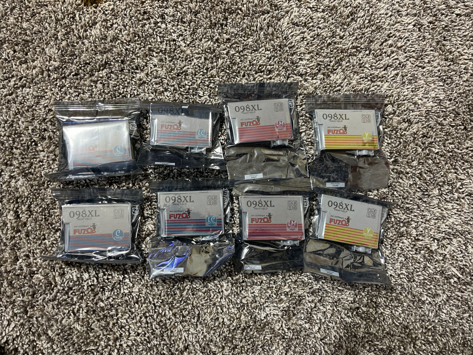 Fuzoo 098XL ink cartridges for Epson 730 855 837 lot of 8 sealed