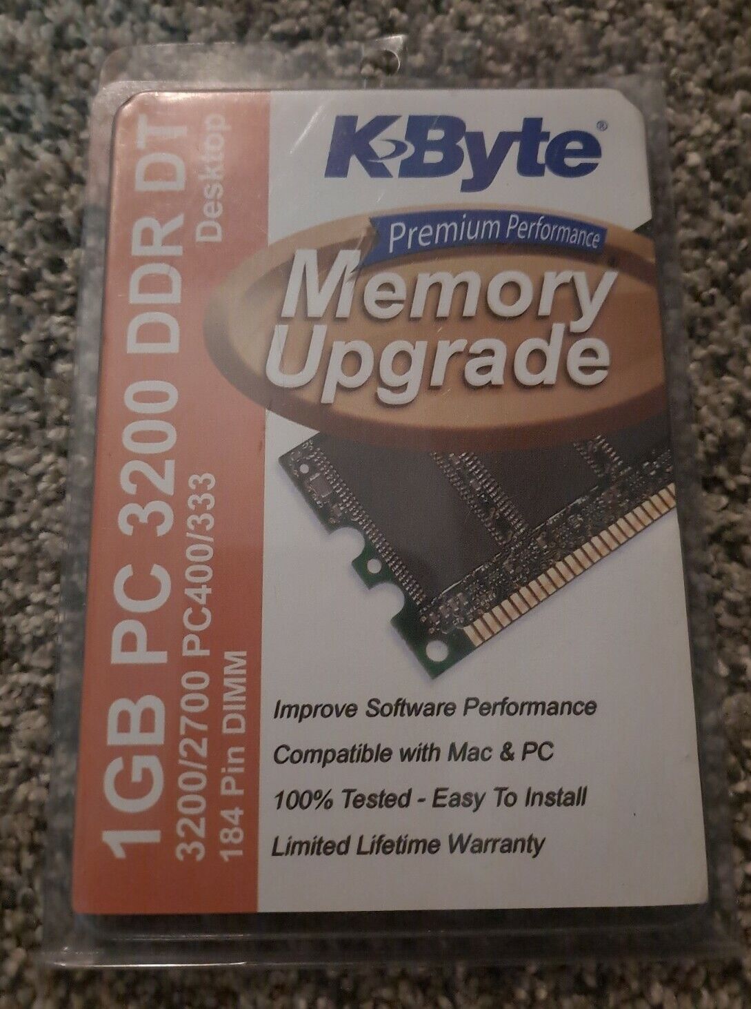 K Byte Memory Upgrade - 1GB PC 3200 DDR DT - Mac & PC compatible