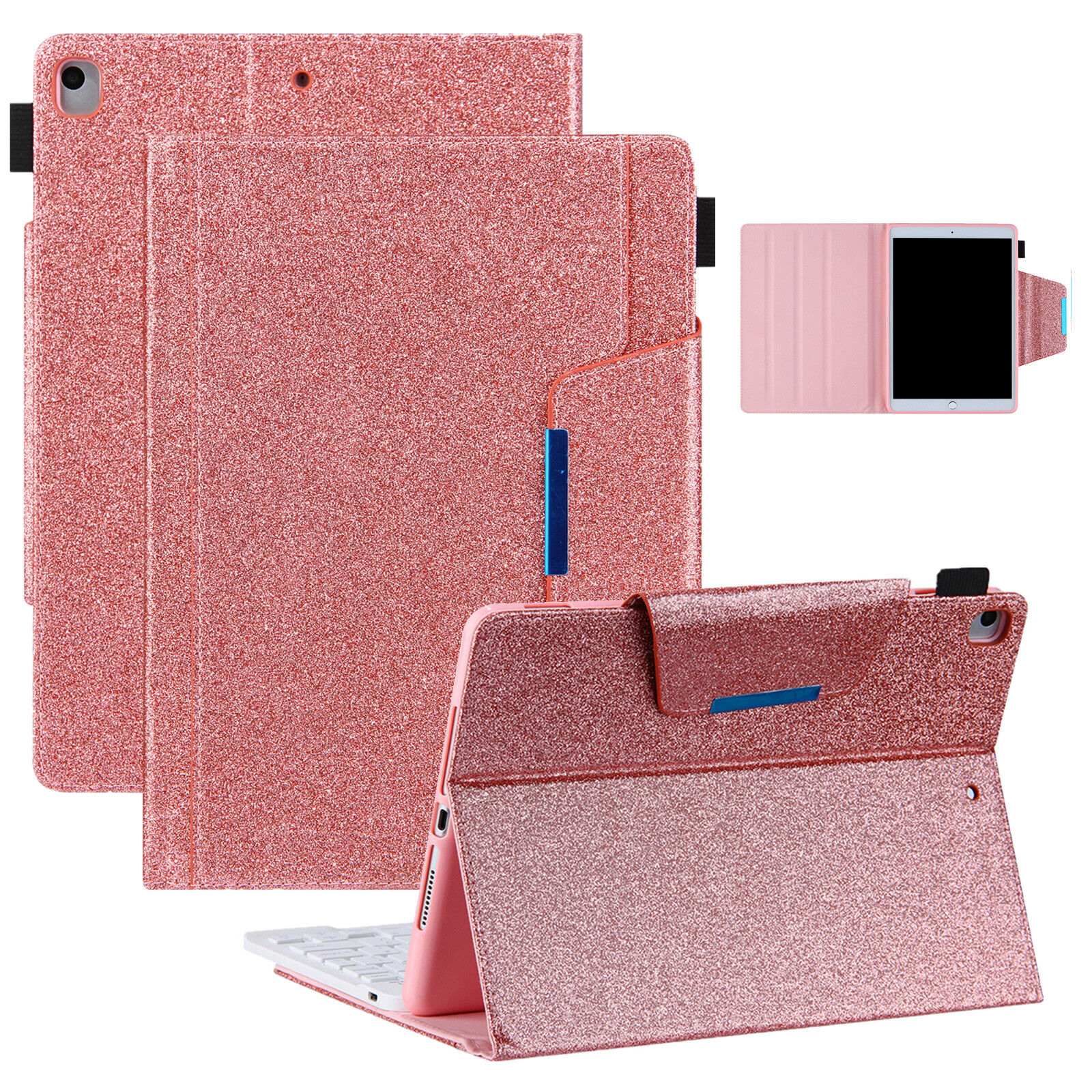 For iPad 10.2 8th/7th Gen/ Air 3 Glitter PU Leather Magnetic Flip Stand Case