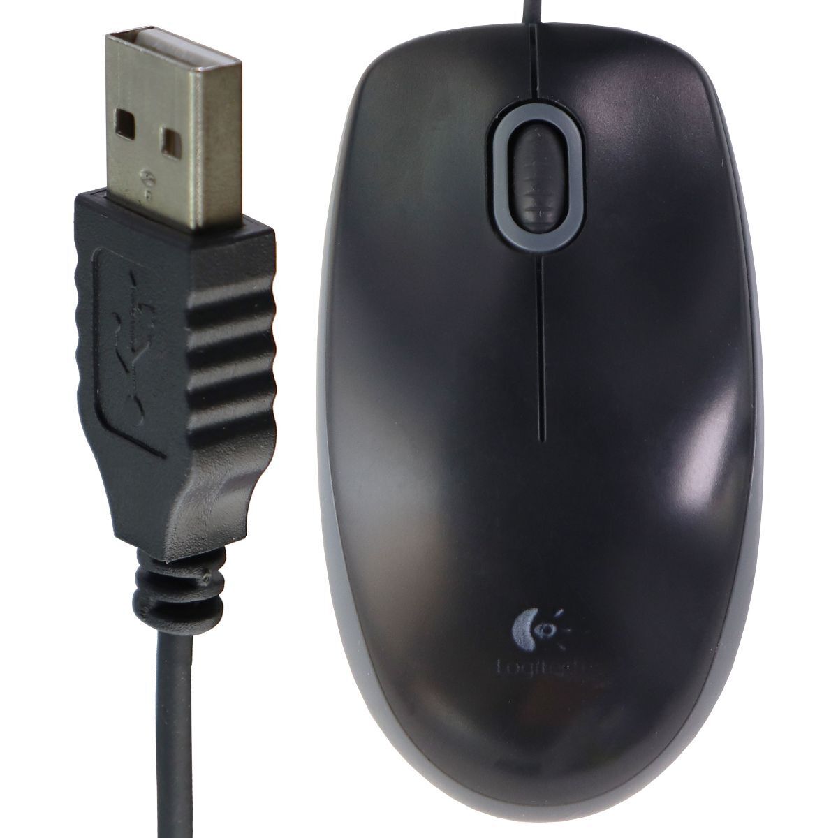 Logitech Wired USB Optical Mouse for Windows PC & More (M-U0026) - Black/Grey