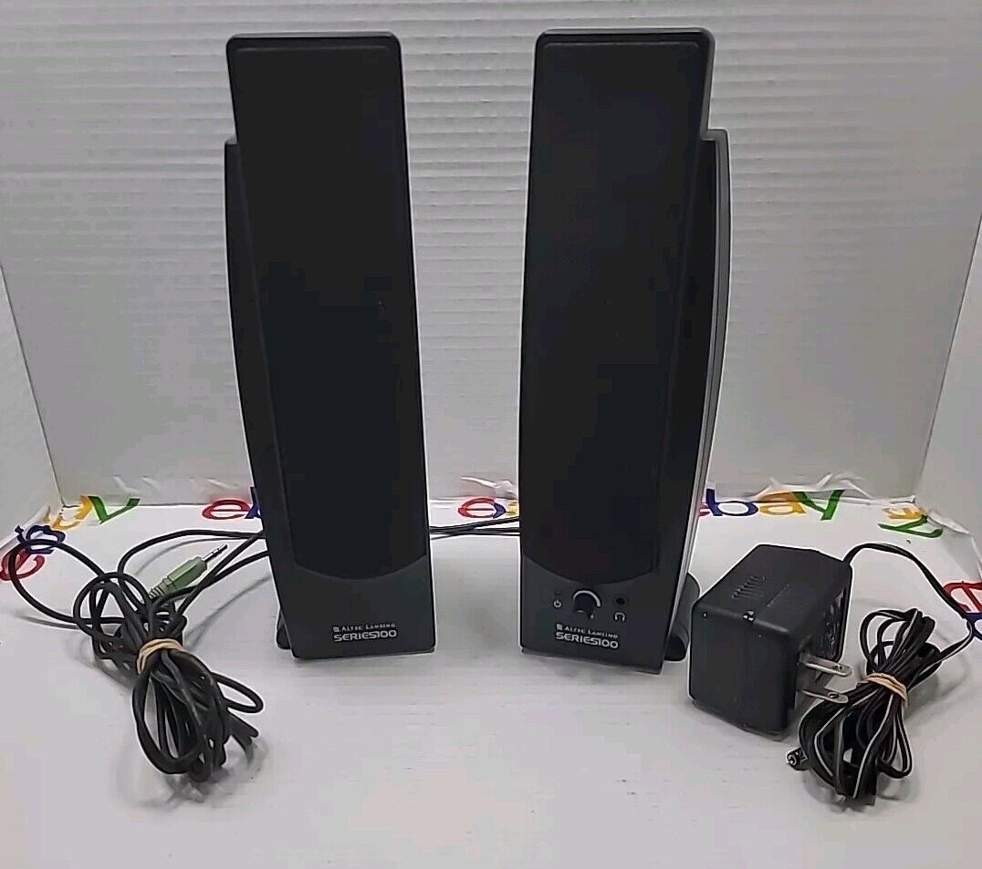 Altec Lansing Series 100 Speaker System Model 120 speakers with AC Adapter Preow