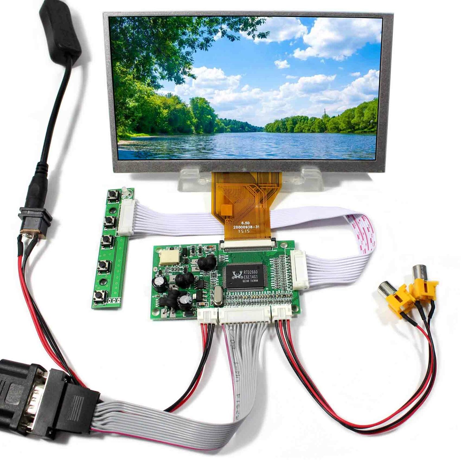 VGA AV LCD Controller Board 6.5 in AT065TN14 800X480 LCD Screen