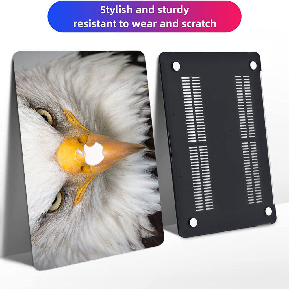 2in1 Bald Eagle Animals Case For Macbook M2 M1 Air 13 12 11 Pro 14 15 16 inch