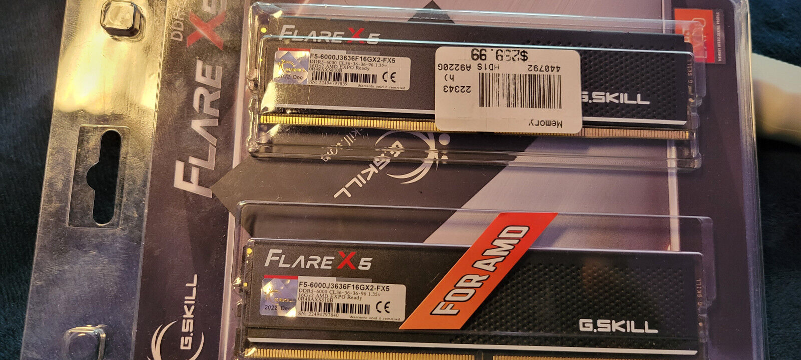 G.Skill Flare X5 Series 32GB (2x16GB) DDR5-6000 PC5-48000 CL36 Dual Channel RAM