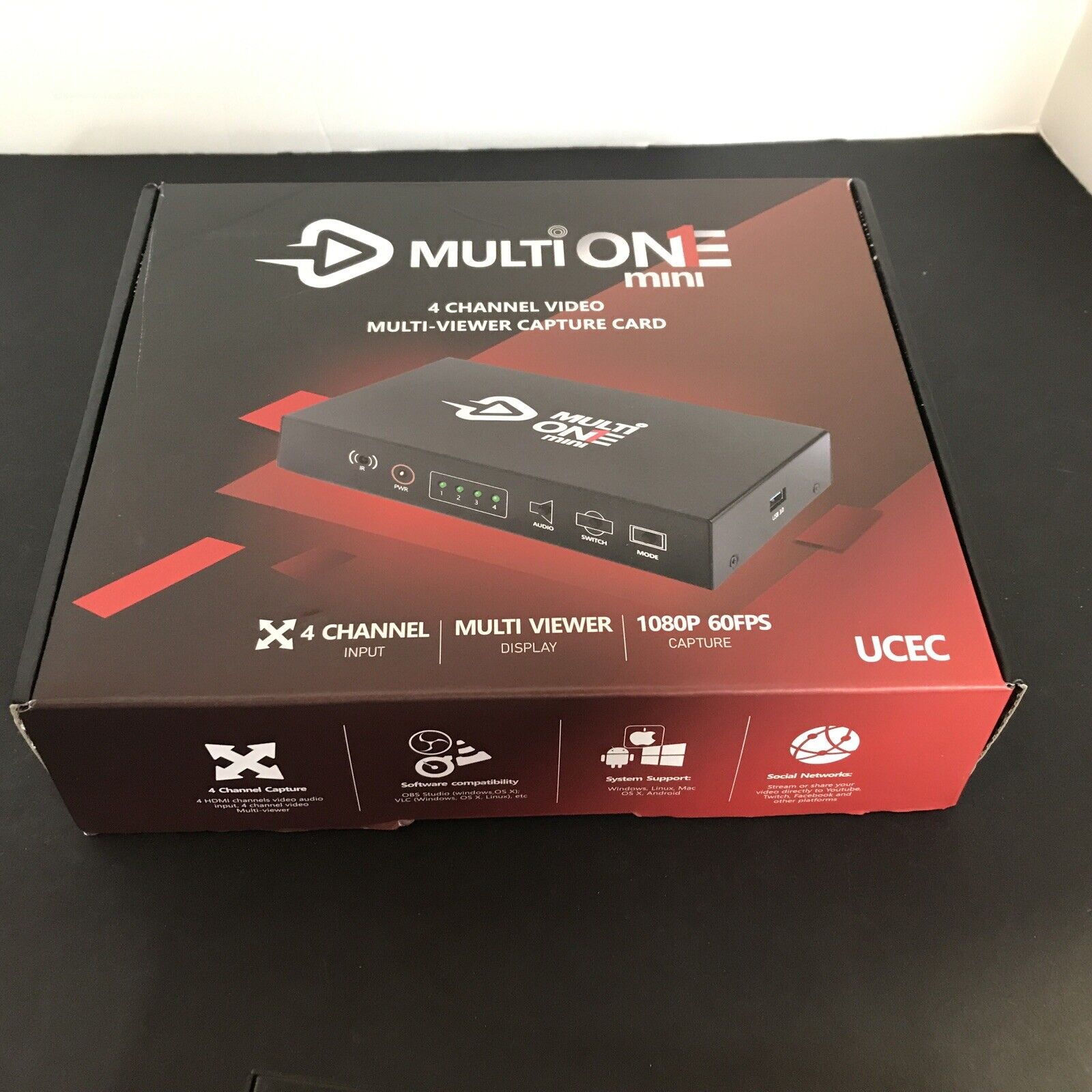 UCEC MultiOne Mini 4 HDMI Inputs Quad Channel Video Camera Capture Card 1080P60