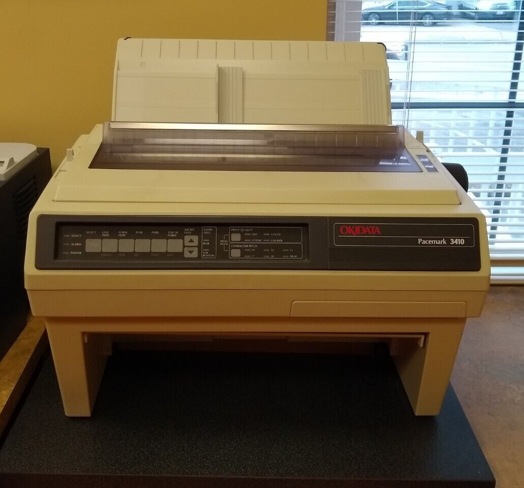 OKI Pacemark 3410 Okidata Printer and Stand Preowned - Parts Only LOCAL PICKUP