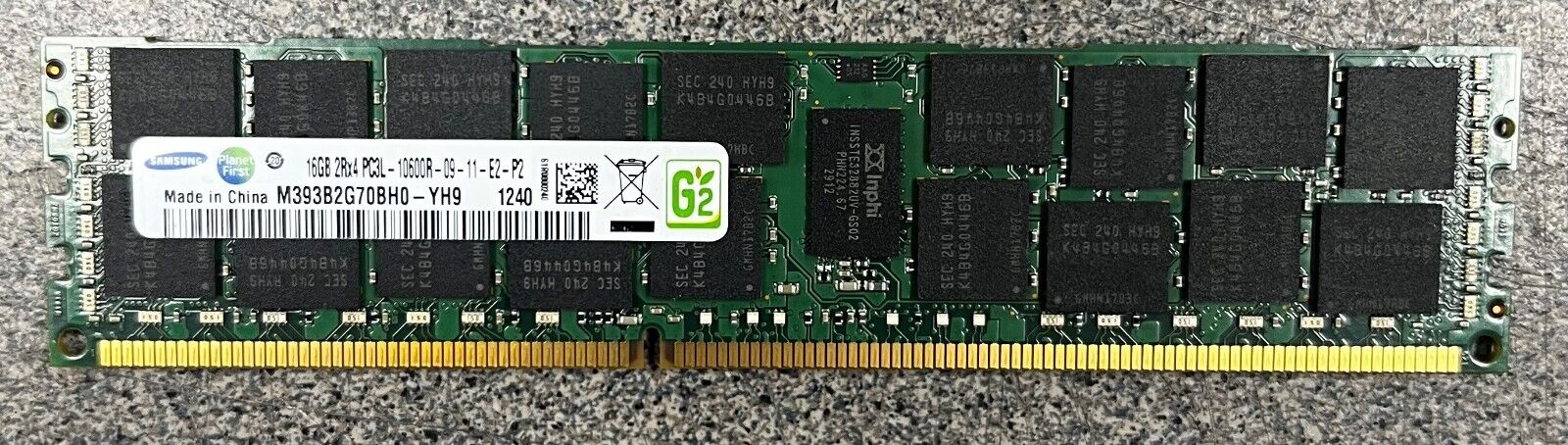 Samsung 16GB (1-stick) PC3-10600 DDR3 1333 ECC Server Memory M393B2G70BH0-YH9Q8