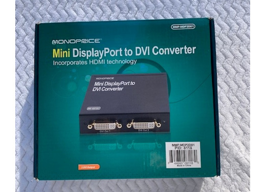 Monoprice 108118 Mini DisplayPort to DVI (2x DVI Output) Converter