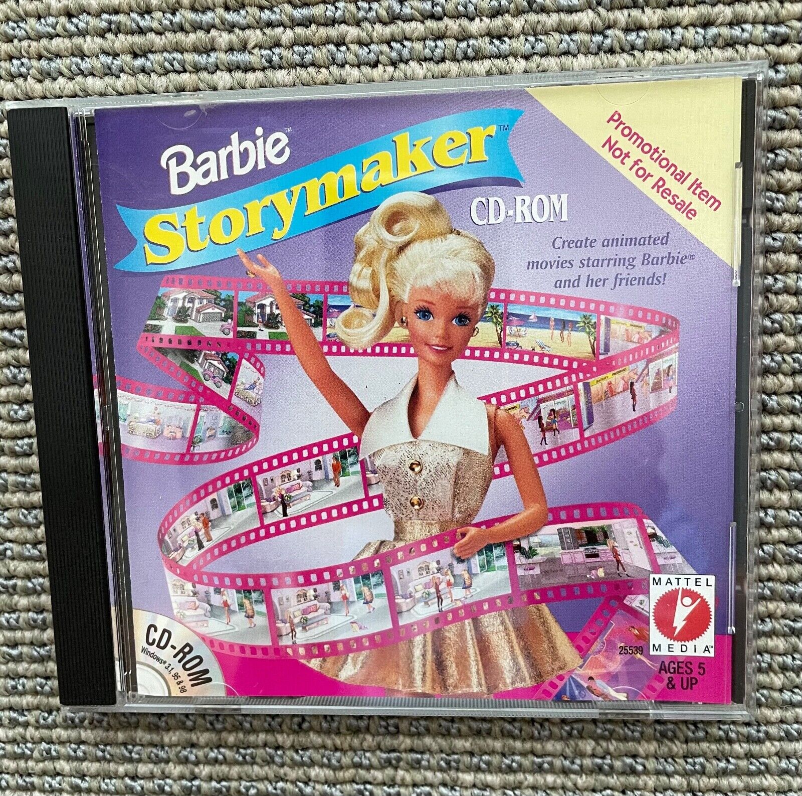 VTG Barbie Storymaker Mattel Media CD-ROM Windows Software Game Good Cond