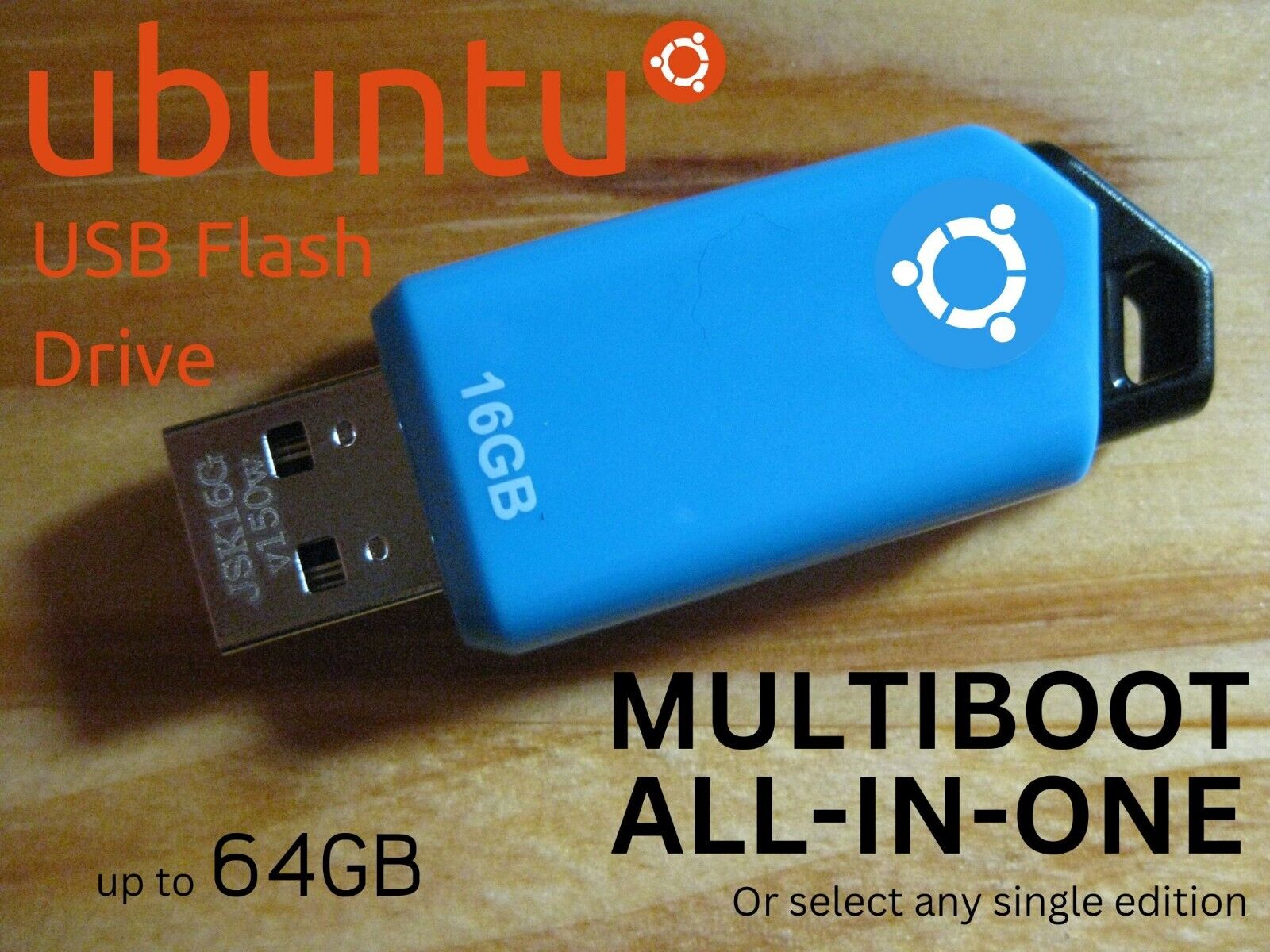 Ubuntu 22.04 Linux Multiboot 8-in-One USB Drive | Operating System All Software