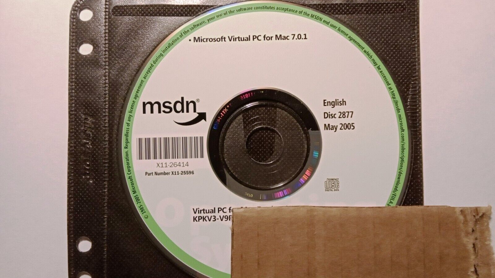 Microsoft Virtual PC for Mac 7.0.1 Full Version CD & License Key