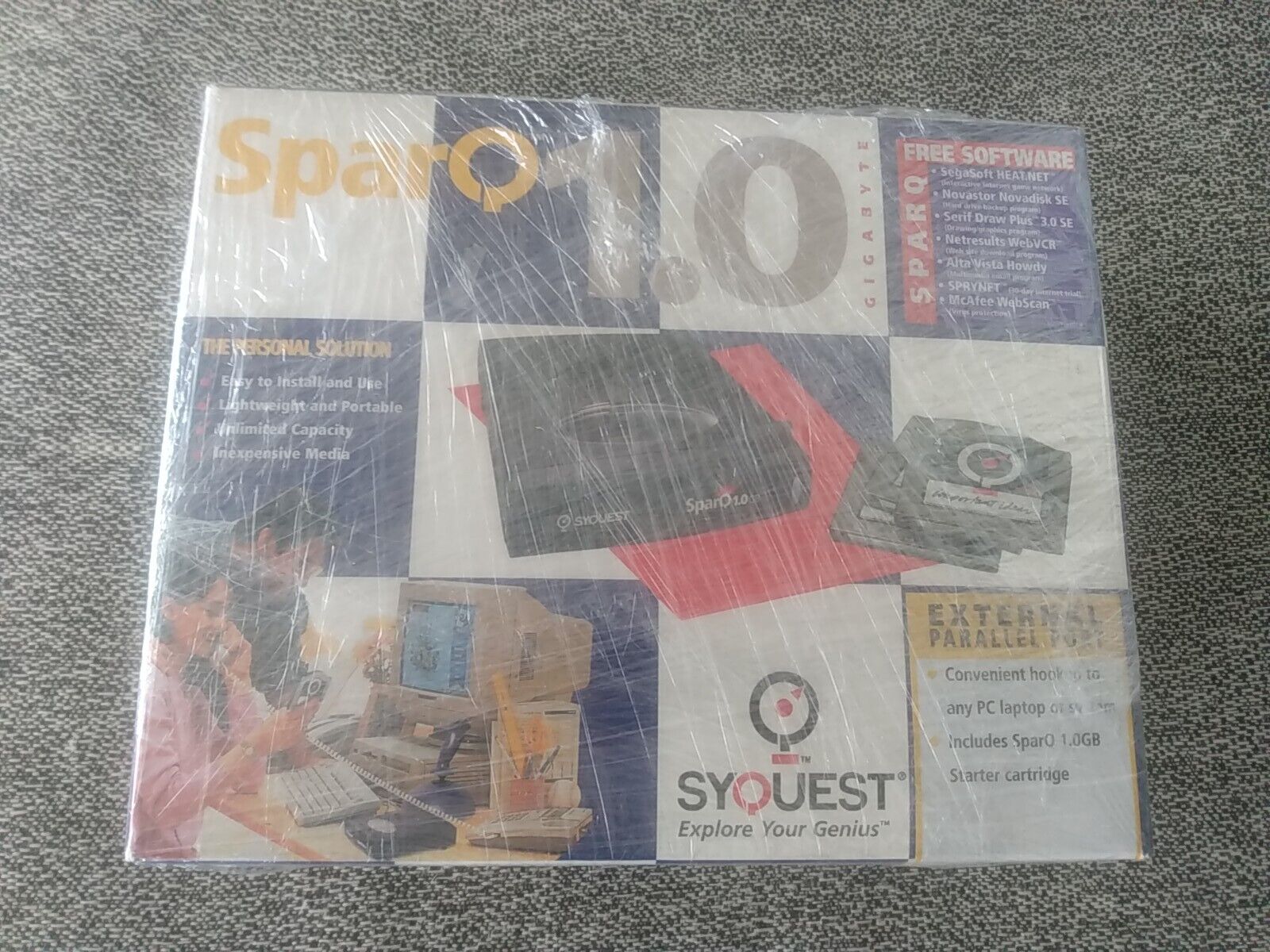 Vintage SyQuest SparQ 1.0 GB External Parallel Port Brand New Old Stock