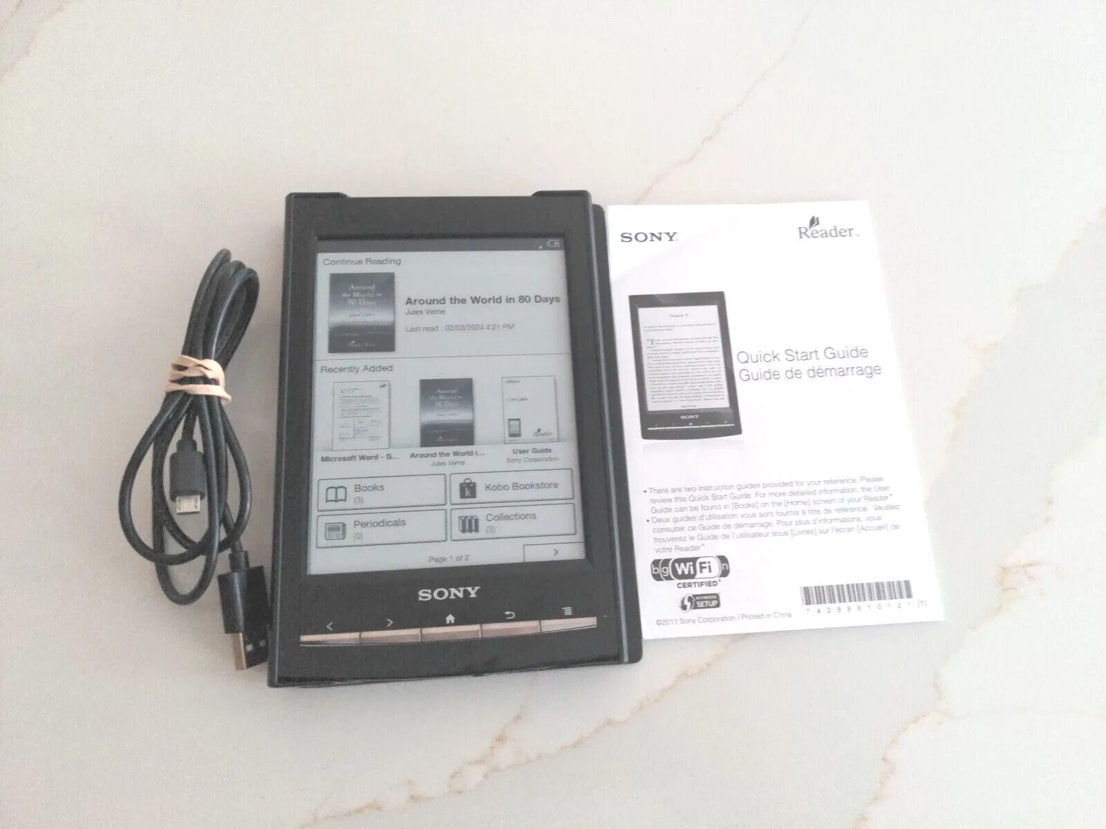 Sony Touch Screen Digital Book eReader PRS-T1 Black 1.5GB+Bundled W/Sony Case 