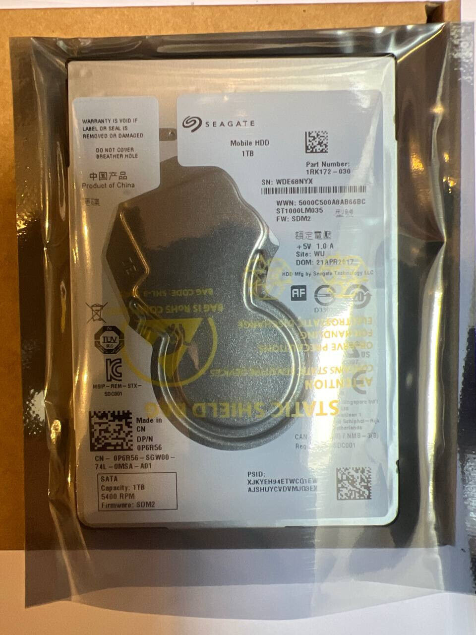 Seagate Mobile 1TB Internal 5400 RPM 2.5 ST1000LM035 Laptop Hard Drive PS3 PS4