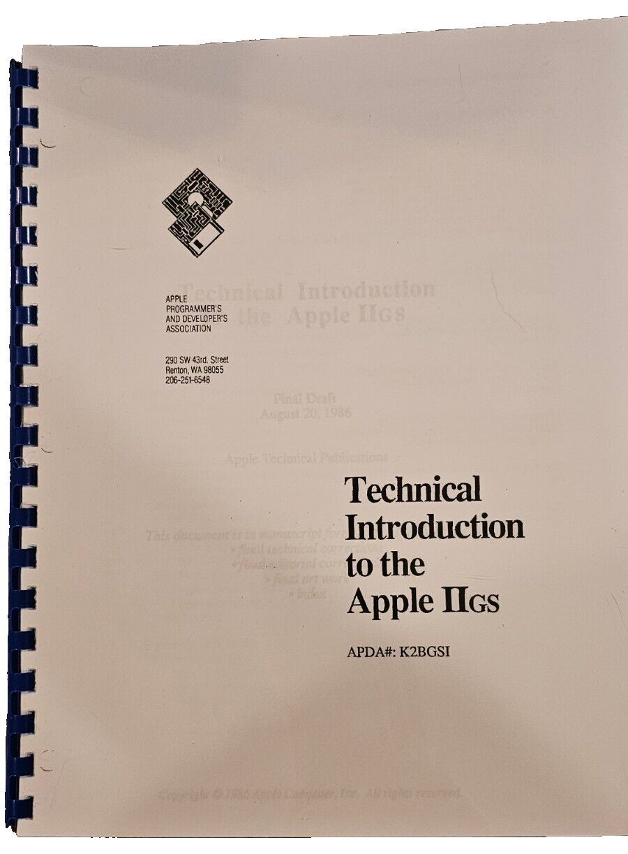 Vintage Technical Introduction To The Apple IIgs