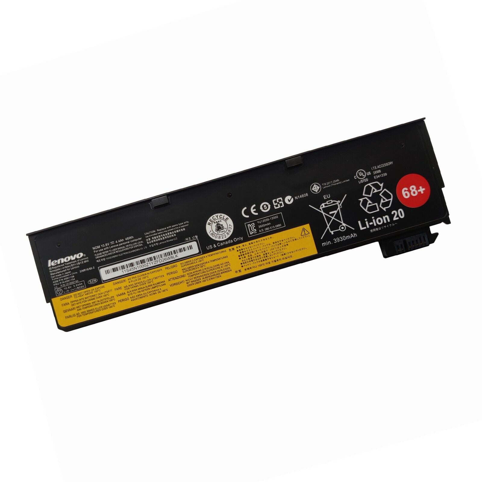68+ OEM 48WH 6CELL Battery For Lenovo ThinkPad T450 X240 X240s X250 X250S X260