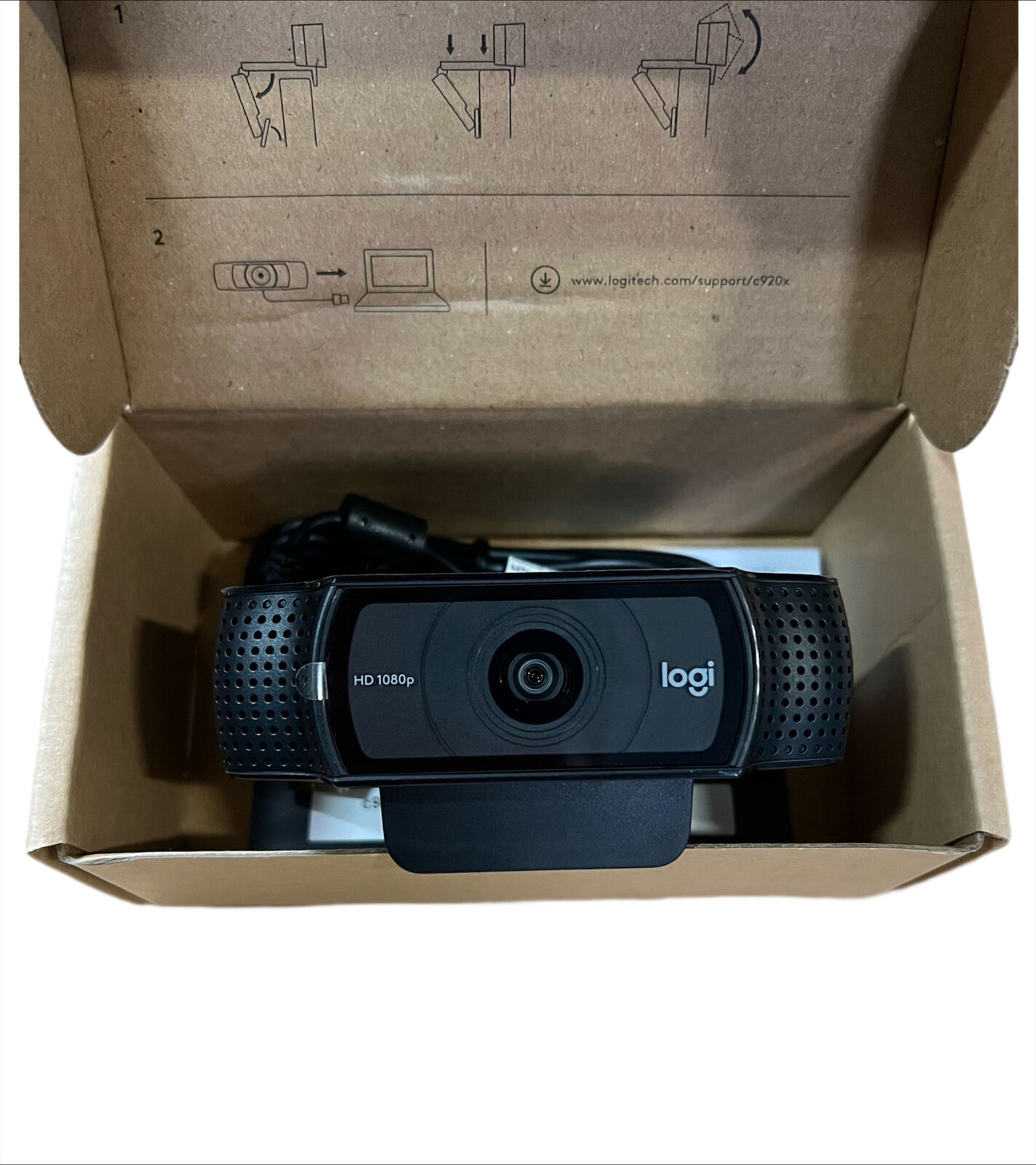 Logitech C920x HD 1080p Mic-Enabled Webcam, Certified for Zoom, MS Compatible
